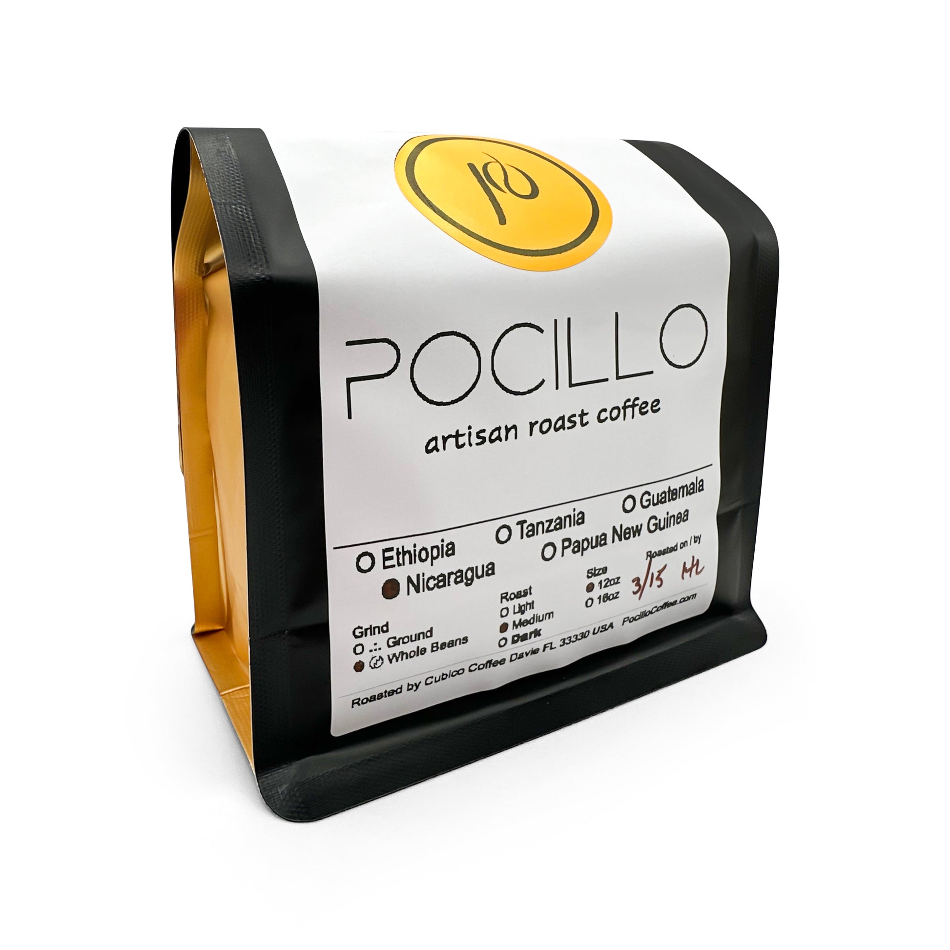 Pocillo Artisan Roast Colombia Narino Coffee  - signed by roaster with roast date
