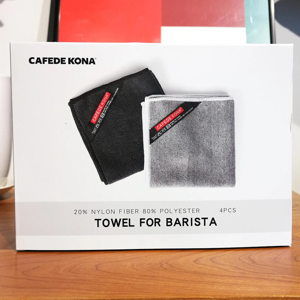 CAFEDE KONA Barista Micro cloth towel 4 pcs 30*30cm - POCILLO