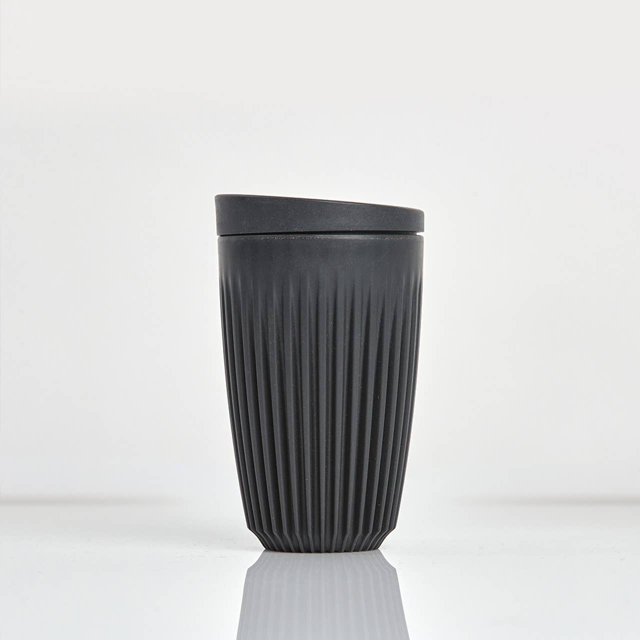 HuskeeCup Reusable and Sustainable Cup & Lid - 12oz charcoal