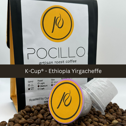 Pocillo Artisan Roast Ethiopia Yirgacheffe Coffee K-Cups - 10 pack