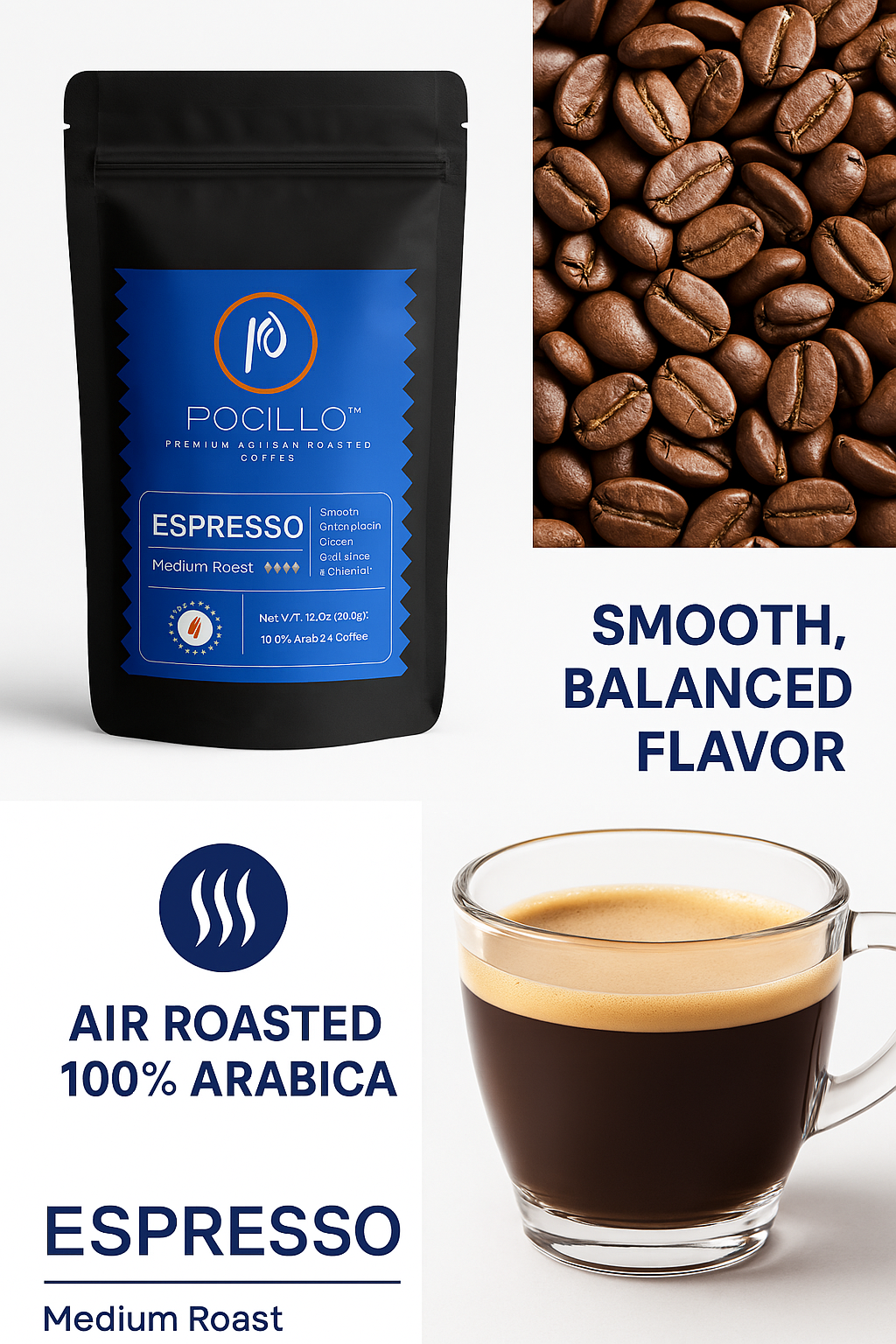POCILLO Espresso Premium Artisan Roasted Coffee - AMAZON - POCILLO