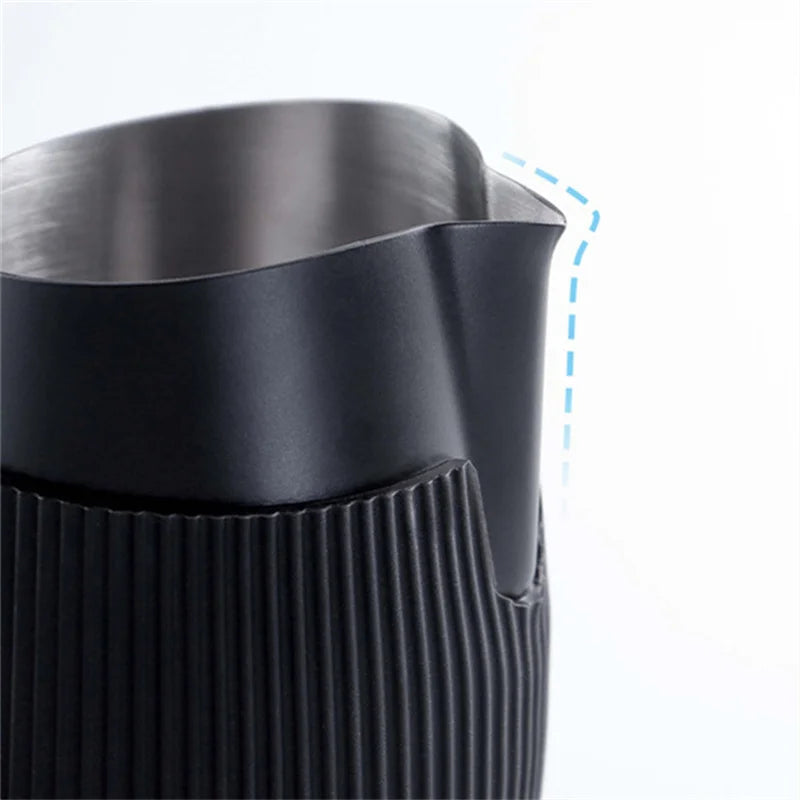 Coffee Frothing Pitcher with Anti-Scald Silicone Sleeve - POCILLO