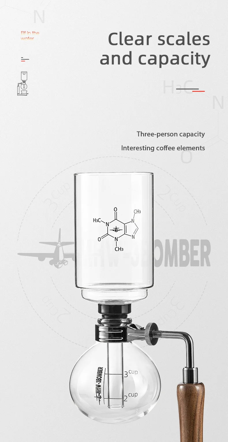 MHW-3BOMBER Coffee Siphon Pot Set - POCILLO