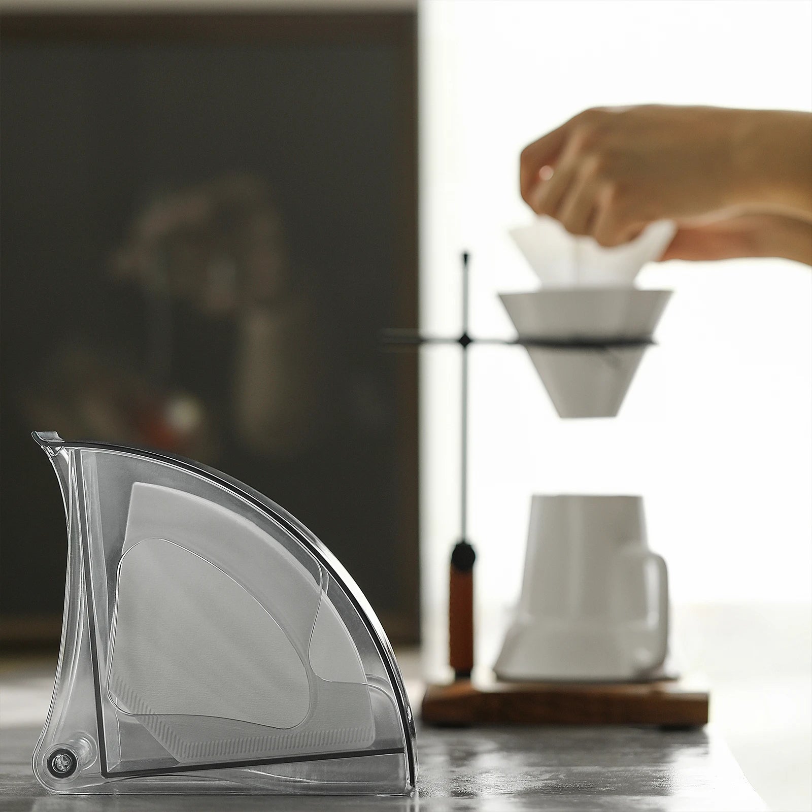 MHW-3BOMBER Coffee Filter Paper Box with Dustproof Cover - POCILLO