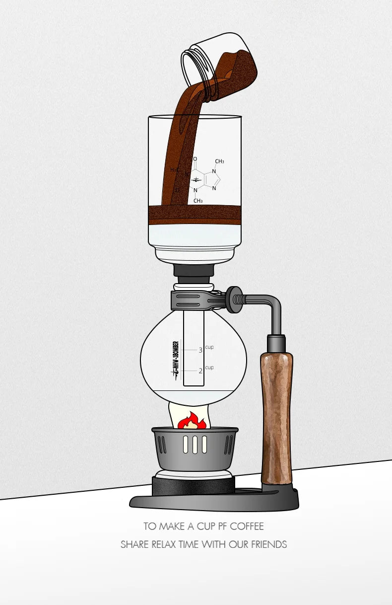 MHW-3BOMBER Coffee Siphon Pot Set - POCILLO