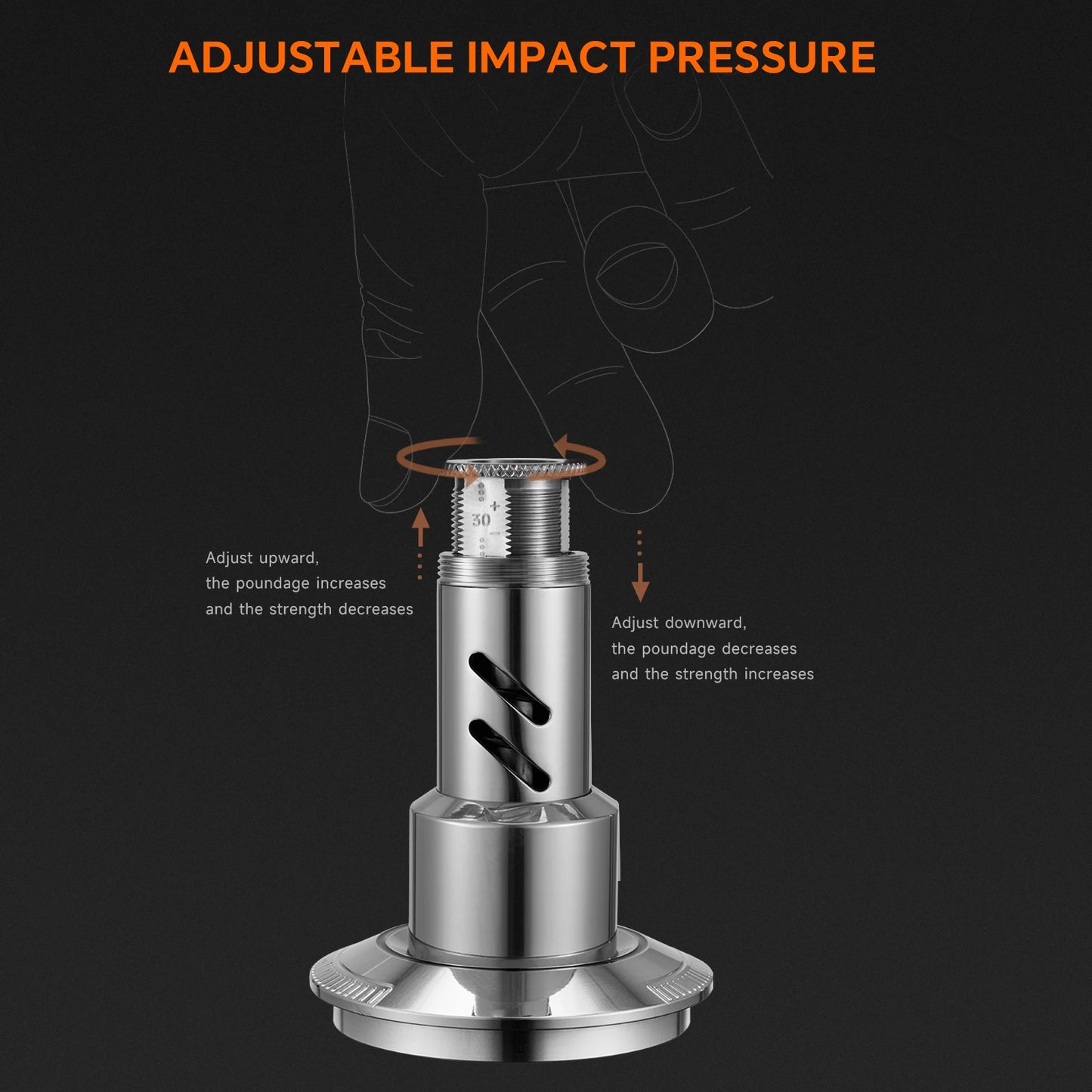 MUVNA V2 Espresso Tamper, 30 lbs pressure Spring-loaded Coffee Tamper, Stainless Steel Gravity Adaptive Height Distributor Set - POCILLO