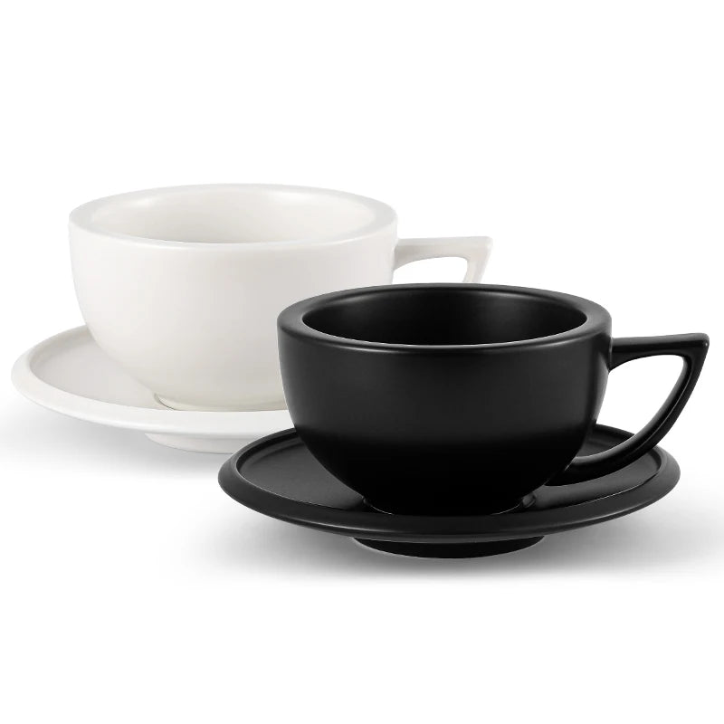 MHW-3BOMBER 280ml Espresso Cups Saucers with Spoons Set - POCILLO