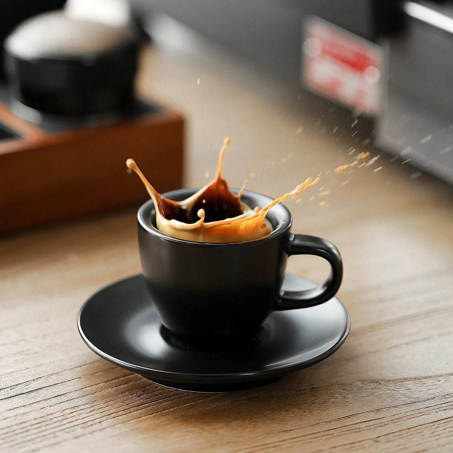 MHW-3BOMBER Espresso 80ml Ceramic Cup and Saucer | POCILLO | Demitasse - POCILLO