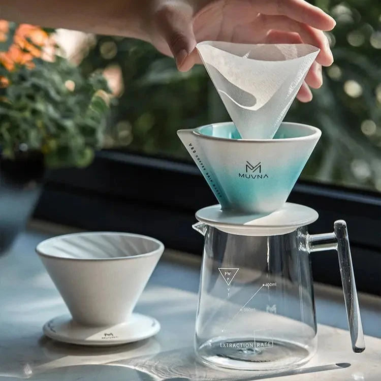 Ceramic V60 Pour Over Set with Sharing Pot – Share the Perfect Brew - POCILLO