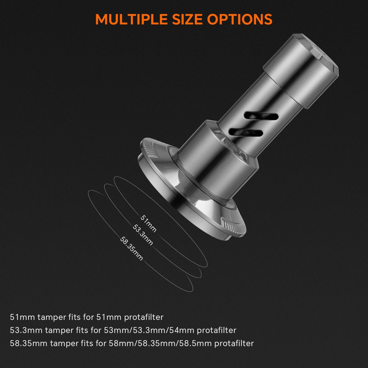 MUVNA V2 Espresso Tamper, 30 lbs pressure Spring-loaded Coffee Tamper, Stainless Steel Gravity Adaptive Height Distributor Set - POCILLO