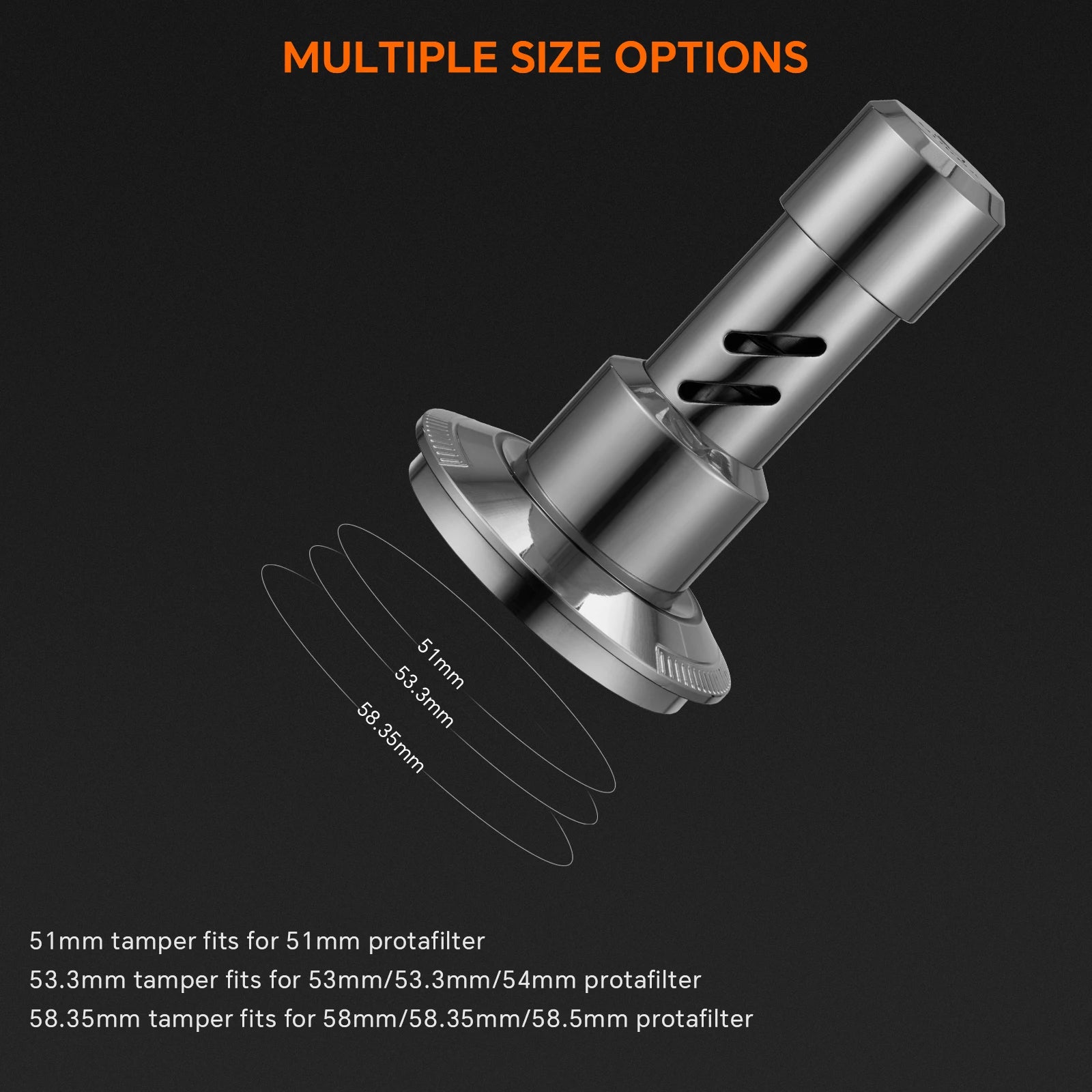 MUVNA V2 Espresso Tamper, 30 lbs pressure Spring-loaded Coffee Tamper, Stainless Steel Gravity Adaptive Height Distributor Set - POCILLO
