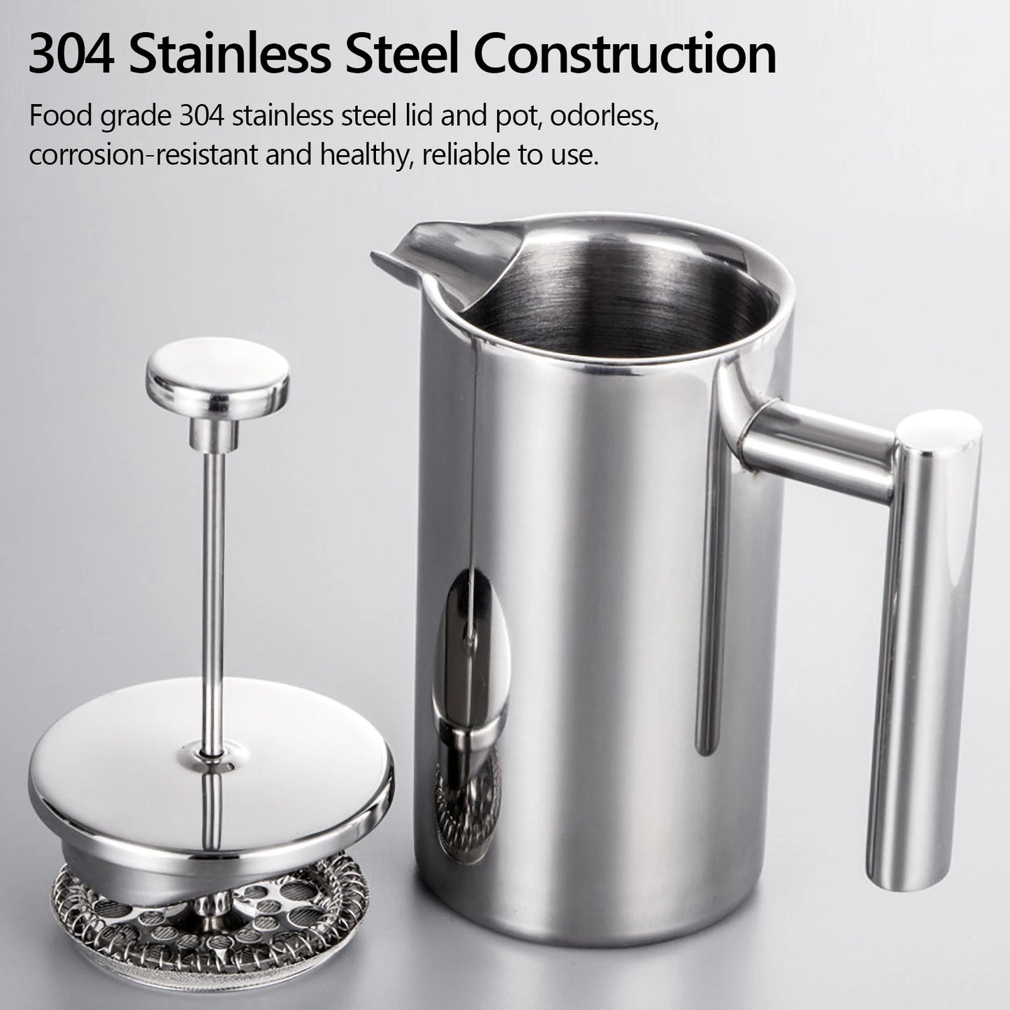 Double-Wall Stainless Steel French Press - POCILLO