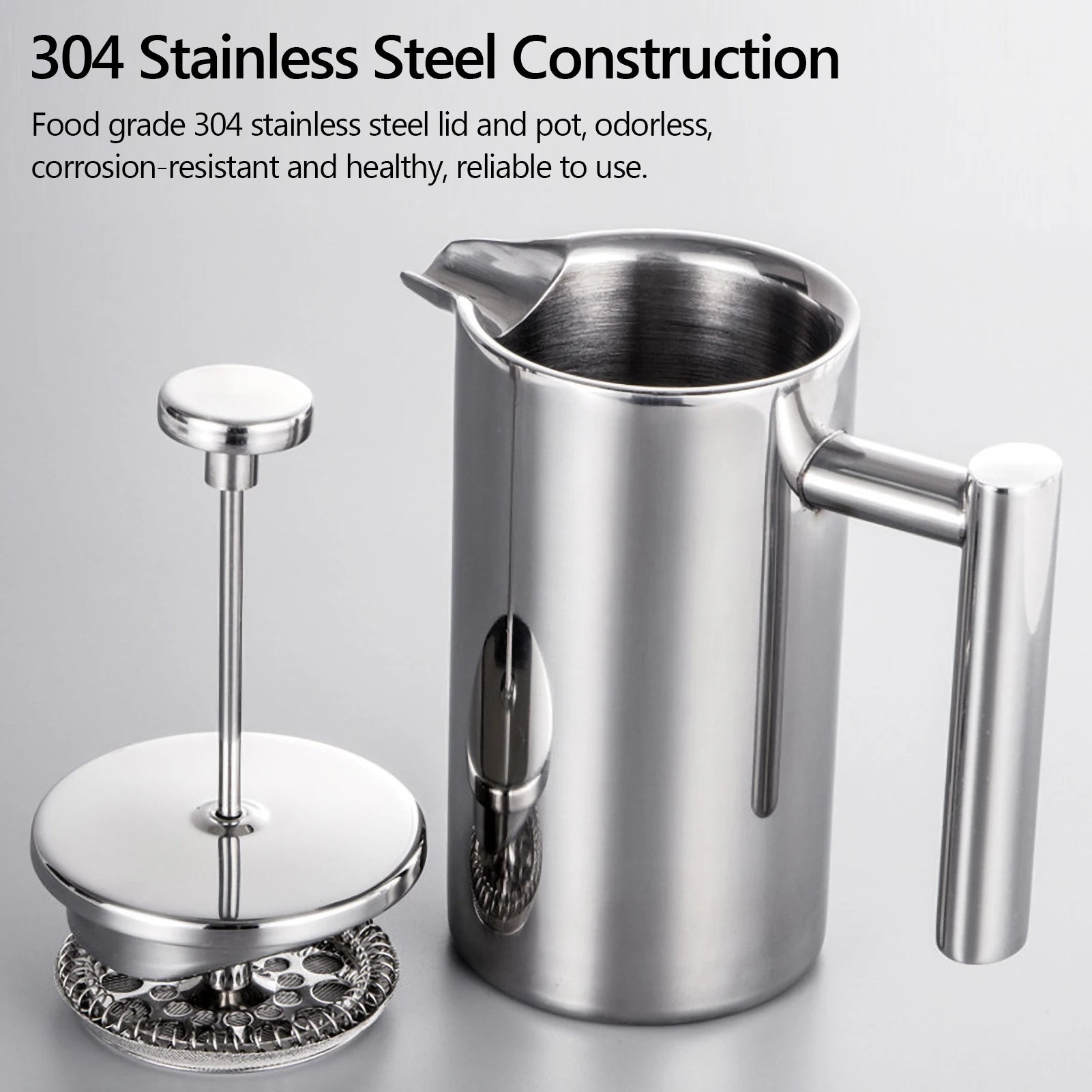Double-Wall Stainless Steel French Press - POCILLO