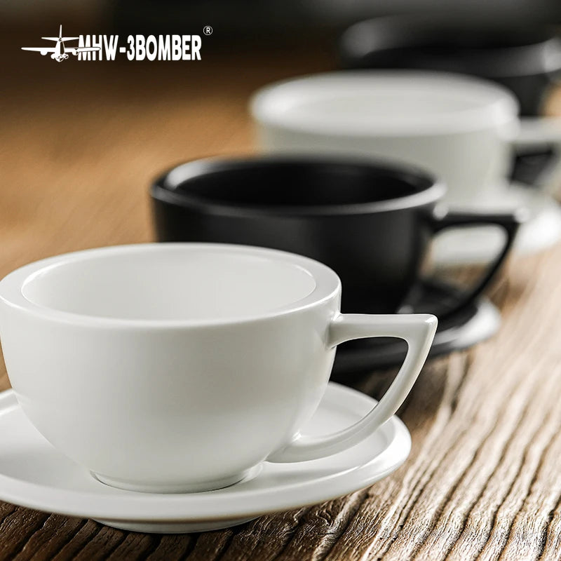MHW-3BOMBER 280ml Espresso Cups Saucers with Spoons Set - POCILLO
