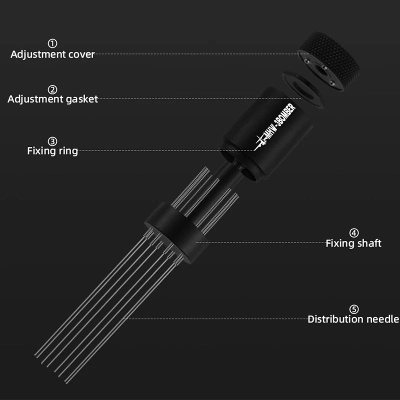 MHW-3BOMBER Espresso Coffee Stirrer with 4 Spare Needles Magnetic V2 - POCILLO
