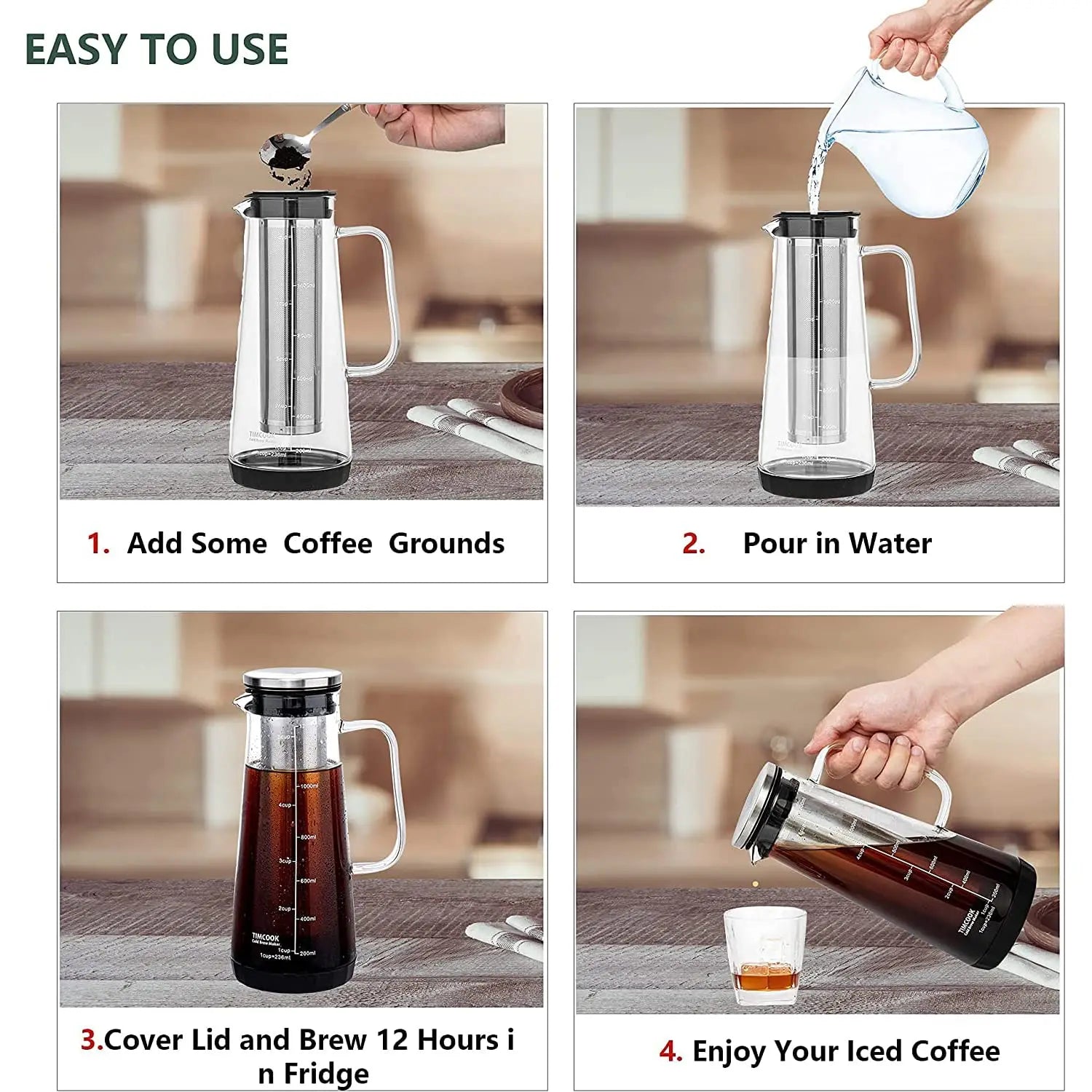 Airtight Cold Brew & Tea Infuser – Fresh Flavor Locked In - POCILLO