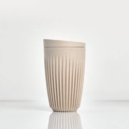 HuskeeCup Reusable and Sustainable Cup & Lid - 12oz natural