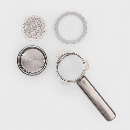 POCILLO Bottomless Unibody Portafilter + Dosing Ring + Screen Puck Set